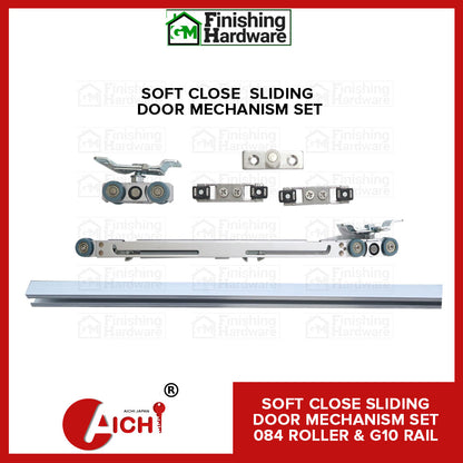Soft-Close Sliding Door Mechanism Set (G10 2meter Aluminum Track+084 Roller)