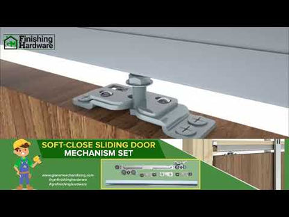 Soft-Close Sliding Door Mechanism Set (G10 2meter Aluminum Track+084 Roller)